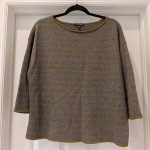 Eileen Fisher Yak Wool 3/4 Sleeve Sweater Size Small
